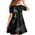 Hawaiian Honu And Surfboards Family Matching Off The Shoulder Long Sleeve Dress and Hawaiian Shirt Silver Style - Polynesian Pride