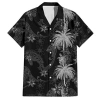 Hawaiian Honu And Surfboards Family Matching Puletasi and Hawaiian Shirt Silver Style - Polynesian Pride