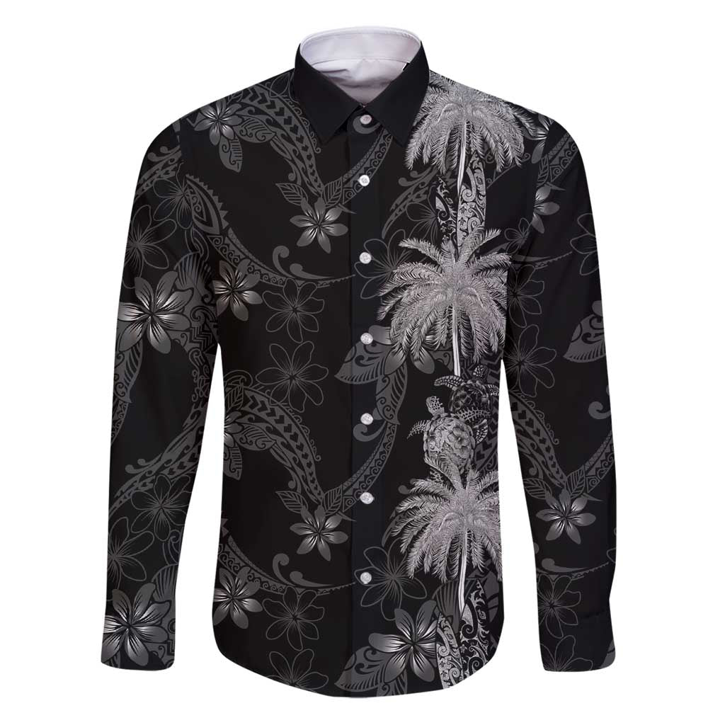 Hawaiian Honu And Surfboards Family Matching Puletasi and Hawaiian Shirt Silver Style - Polynesian Pride