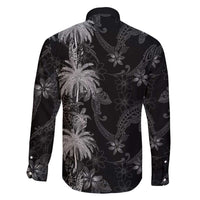 Hawaiian Honu And Surfboards Family Matching Summer Maxi Dress and Hawaiian Shirt Silver Style - Polynesian Pride