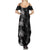 Hawaiian Honu And Surfboards Family Matching Summer Maxi Dress and Hawaiian Shirt Silver Style - Polynesian Pride