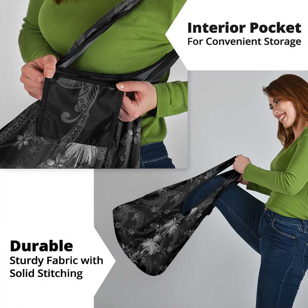 Hawaiian Honu And Surfboards Grocery Bag Silver Style - Polynesian Pride