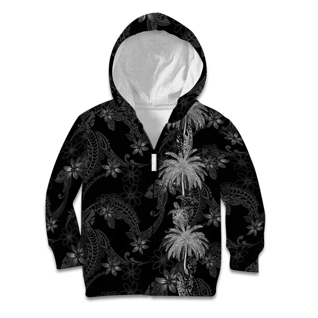 Hawaiian Honu And Surfboards Kid Hoodie Silver Style - Polynesian Pride