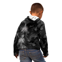 Hawaiian Honu And Surfboards Kid Hoodie Silver Style - Polynesian Pride