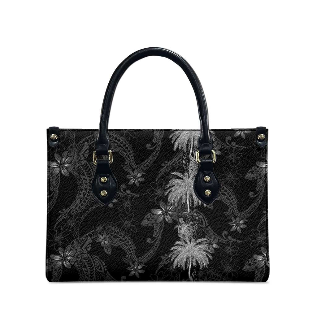 Hawaiian Honu And Surfboards Leather Bag Silver Style - Polynesian Pride