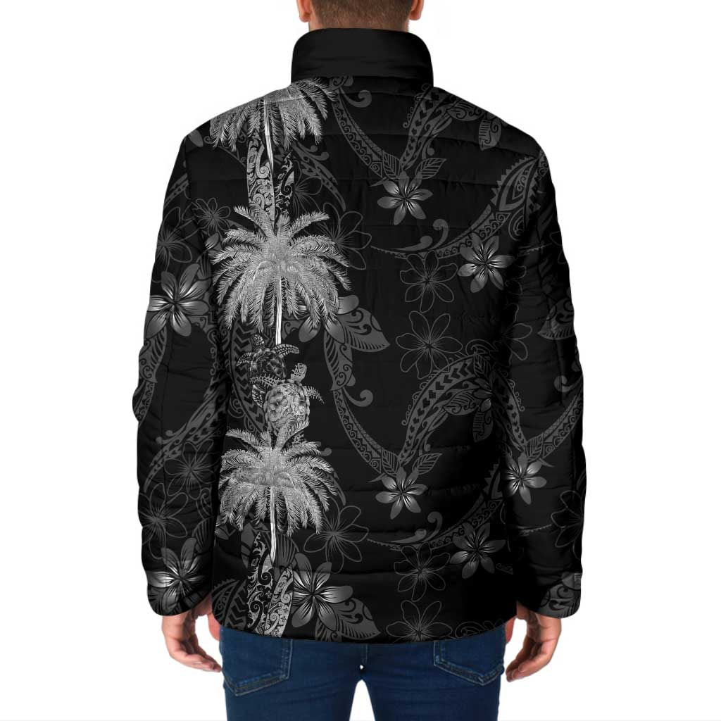 Hawaiian Honu And Surfboards Padded Jacket Silver Style LT05 - Polynesian Pride