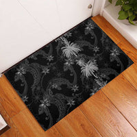 Hawaiian Honu And Surfboards Rubber Doormat Silver Style - Polynesian Pride