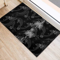 Hawaiian Honu And Surfboards Rubber Doormat Silver Style - Polynesian Pride