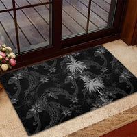 Hawaiian Honu And Surfboards Rubber Doormat Silver Style - Polynesian Pride