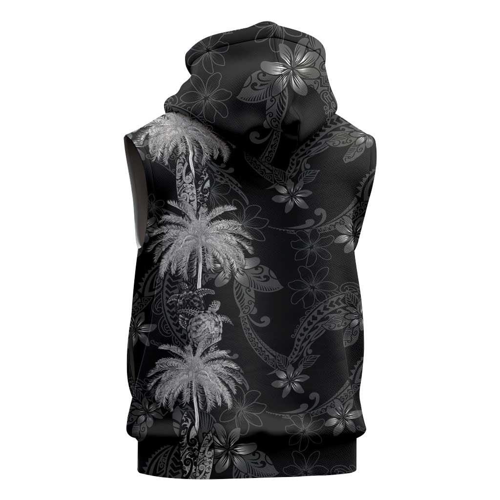 Hawaiian Honu And Surfboards Sleeveless Hoodie Silver Style LT05 - Polynesian Pride