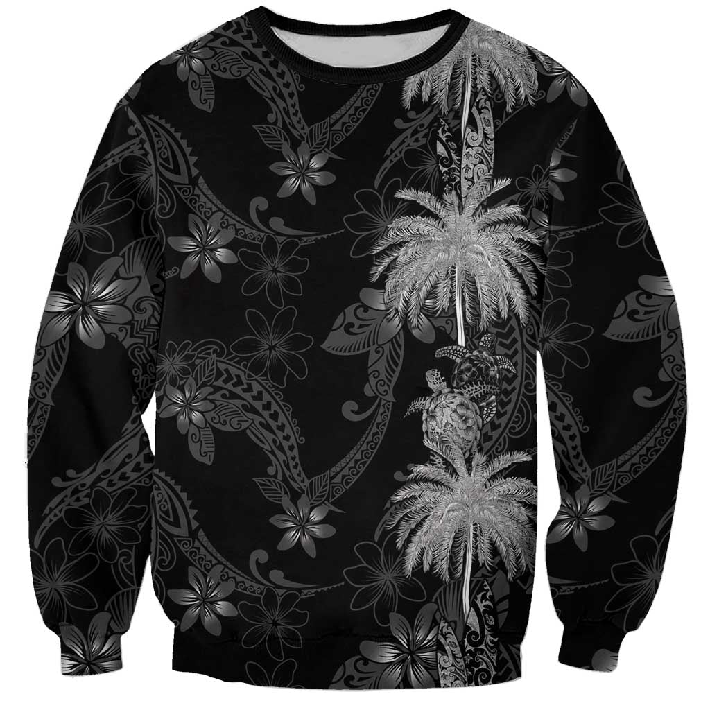 Hawaiian Honu And Surfboards Sweatshirt Silver Style - Polynesian Pride