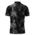 Hawaiian Honu And Surfboards Zipper Polo Shirt Silver Style - Polynesian Pride