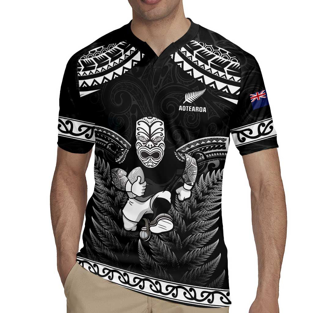 Custom New Zealand Maori Tiki Rugby Rugby Jersey Go Aotearoa Maori Pattern