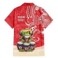 Personalized Puerto Rico Family Matching Mermaid Dress and Hawaiian Shirt Coqui Frog With Polynesian Pattern - Polynesian Pride