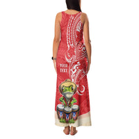 Personalized Puerto Rico Family Matching Tank Maxi Dress and Hawaiian Shirt Coqui Frog With Polynesian Pattern - Polynesian Pride