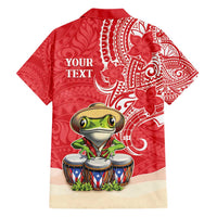 Personalized Puerto Rico Hawaiian Shirt Coqui Frog With Polynesian Pattern - Polynesian Pride