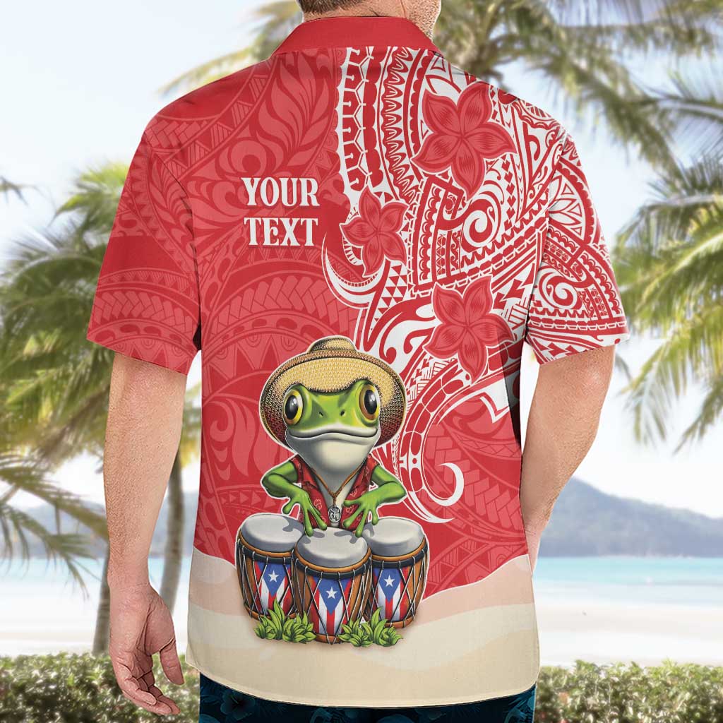 Personalized Puerto Rico Hawaiian Shirt Coqui Frog With Polynesian Pattern - Polynesian Pride