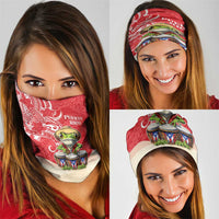 Puerto Rico Neck Gaiter Coqui Frog With Polynesian Pattern - Polynesian Pride