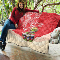 Puerto Rico Quilt Coqui Frog With Polynesian Pattern - Polynesian Pride