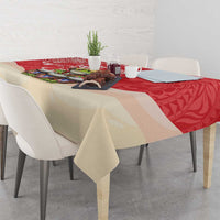 Puerto Rico Tablecloth Coqui Frog With Polynesian Pattern - Polynesian Pride