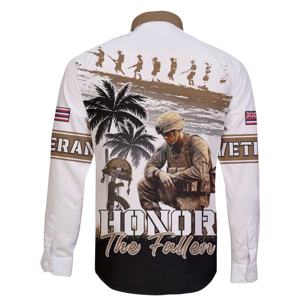 Hawaii Veterans Day Family Matching Mermaid Dress and Hawaiian Shirt Honor The Fallen Flag Grunge Style LT05 - Polynesian Pride