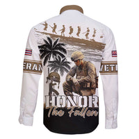 Hawaii Veterans Day Family Matching Mermaid Dress and Hawaiian Shirt Honor The Fallen Flag Grunge Style LT05 - Polynesian Pride