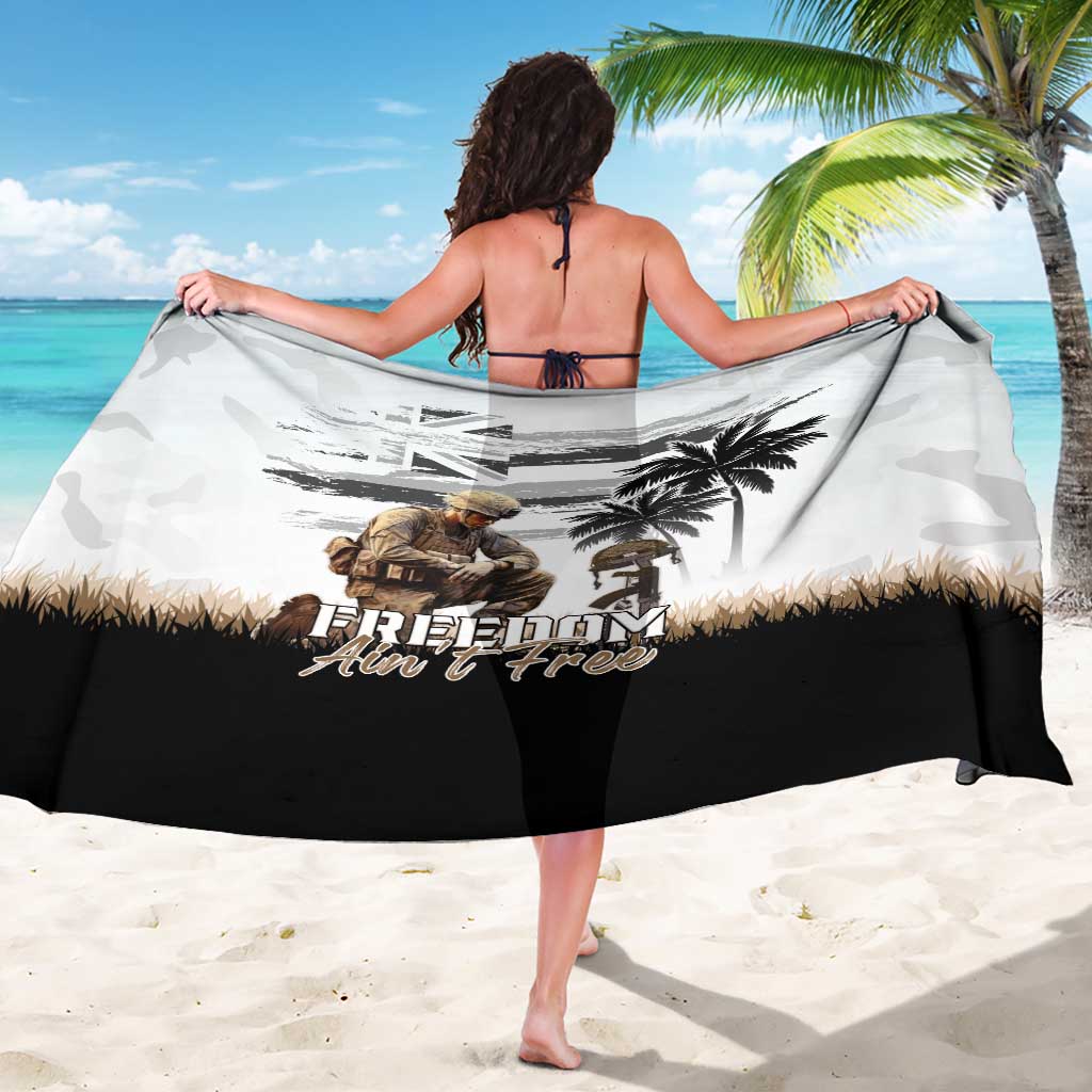 Hawaii Veterans Day Sarong Honor The Fallen Flag Grunge Style