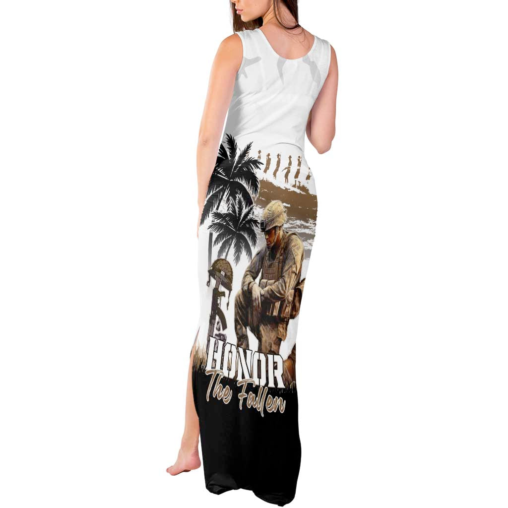 Hawaii Veterans Day Tank Maxi Dress Honor The Fallen Flag Grunge Style LT05 - Polynesian Pride