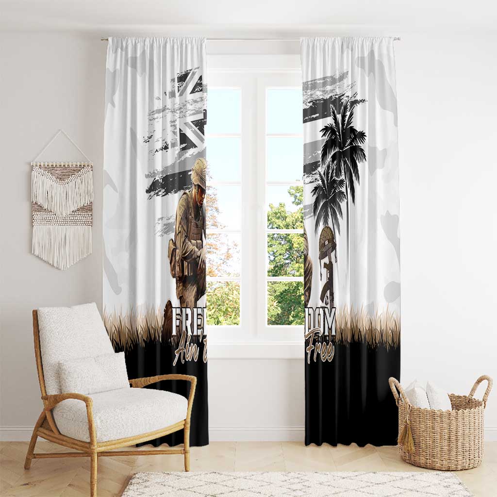 Hawaii Veterans Day Window Curtain Honor The Fallen Flag Grunge Style