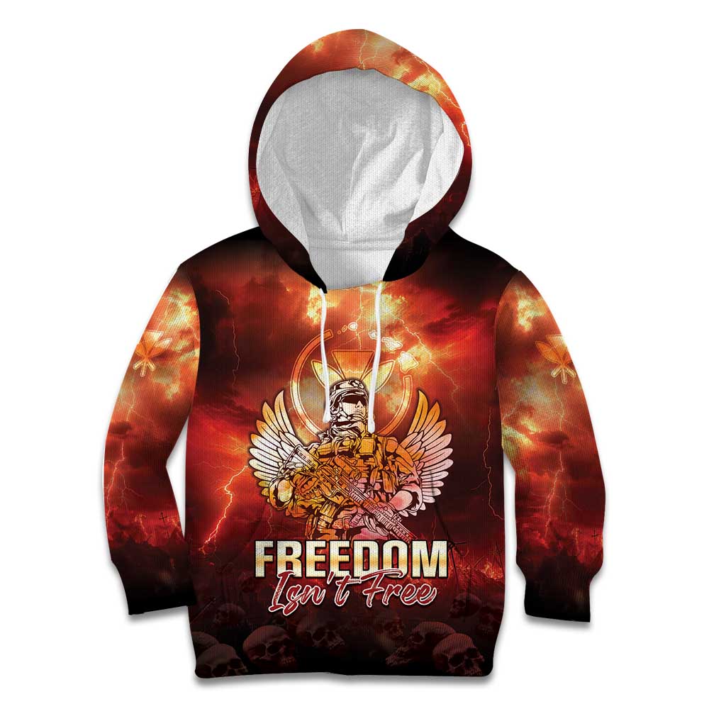 Hawaii Veterans Day Kid Hoodie May We Never Forget Freedom Isn't Free