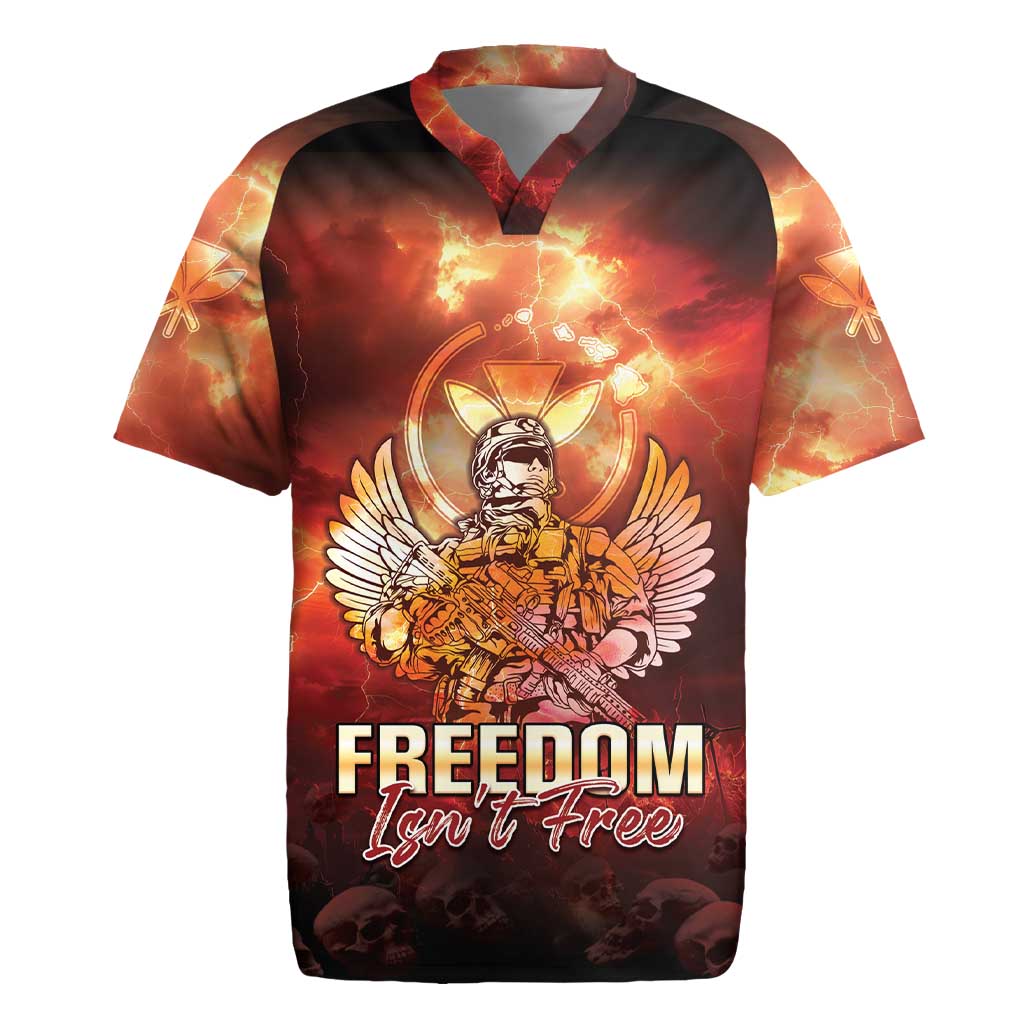 Hawaii Veterans Day Rugby Jersey May We Never Forget Freedom Isn't Free
