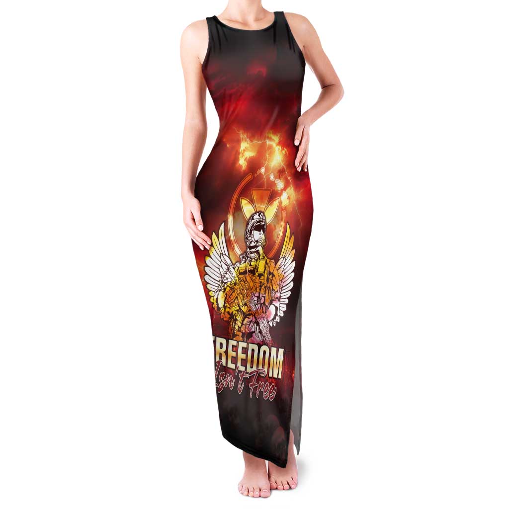 Hawaii Veterans Day Tank Maxi Dress May We Never Forget Freedom Isn't Free