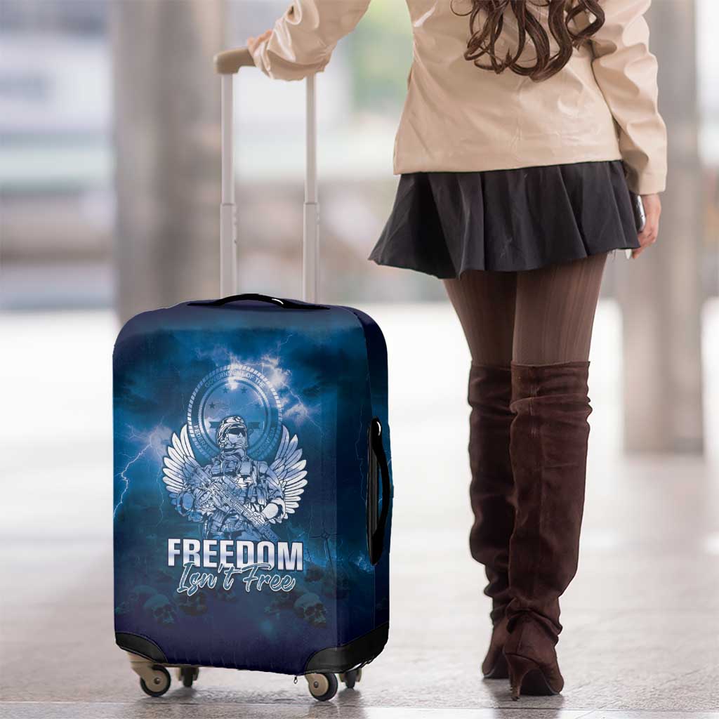 Federated States of Micronesia Veterans Day Luggage Cover May We Never Forget Freedom Isn't Free