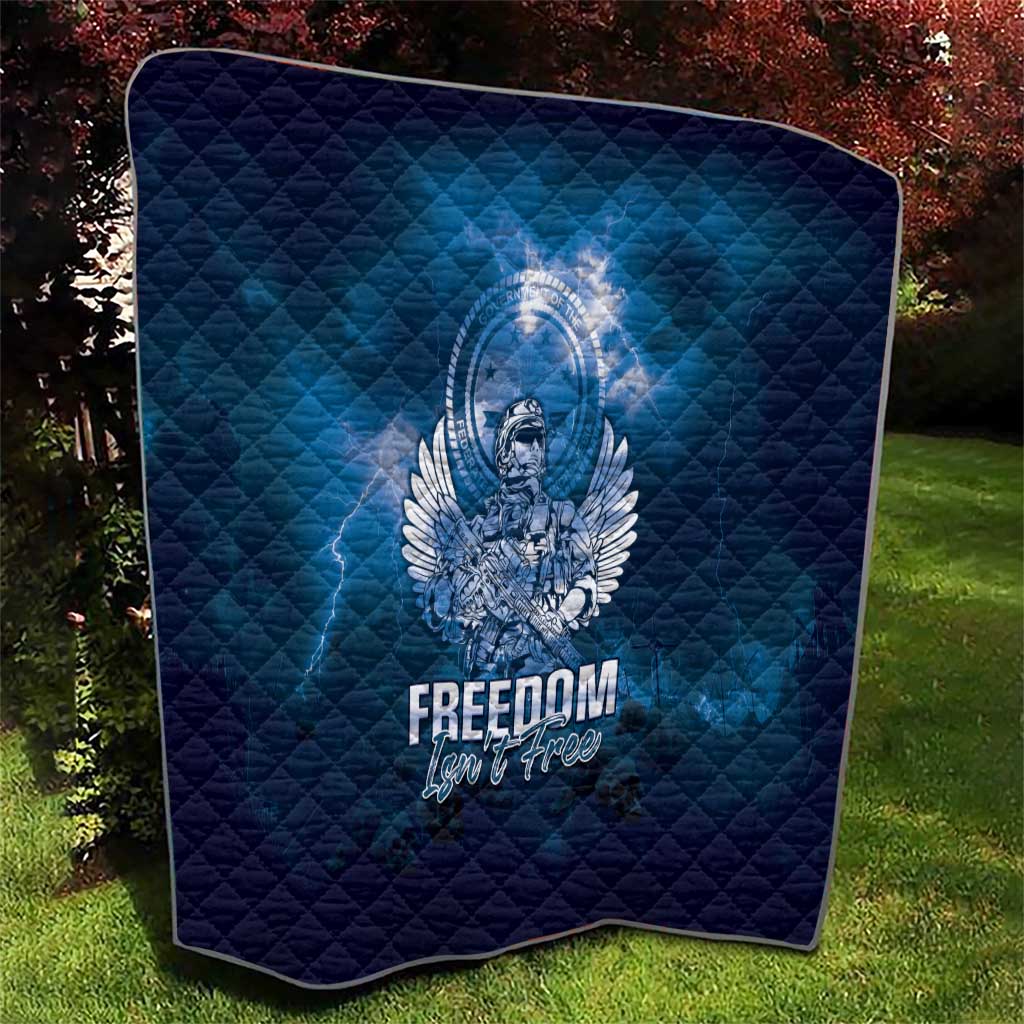 Federated States of Micronesia Veterans Day Quilt May We Never Forget Freedom Isn't Free