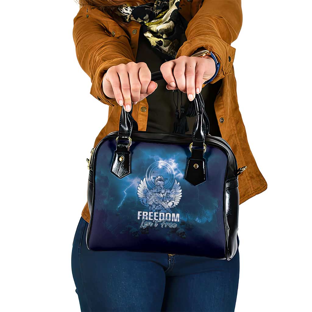 Federated States of Micronesia Veterans Day Shoulder Handbag May We Never Forget Freedom Isn't Free LT05 One Size Blue - Polynesian Pride