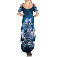 Federated States of Micronesia Veterans Day Summer Maxi Dress May We Never Forget Freedom Isn't Free LT05 - Polynesian Pride