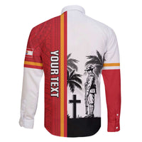 French Polynesia Armistice Day Family Matching Off Shoulder Short Dress and Hawaiian Shirt Lest We Forget Flag Style