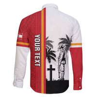 French Polynesia Armistice Day Family Matching Short Sleeve Bodycon Dress and Hawaiian Shirt Lest We Forget Flag Style