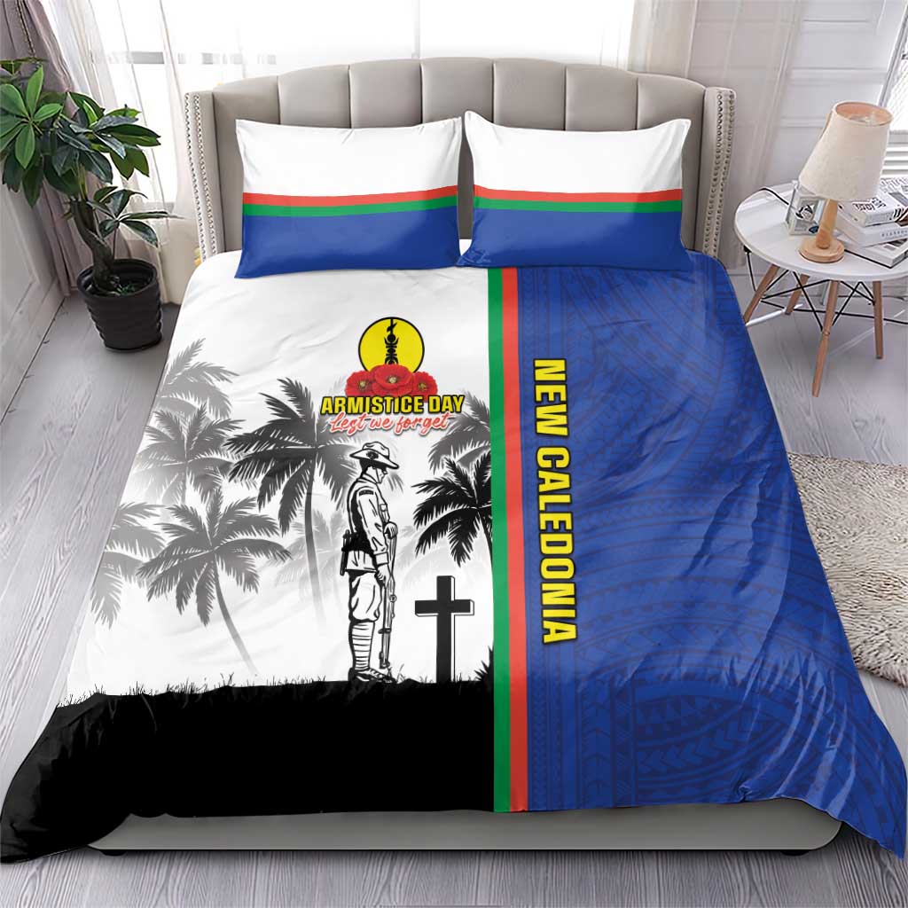 New Caledonia Armistice Day Bedding Set Lest We Forget Flag Style