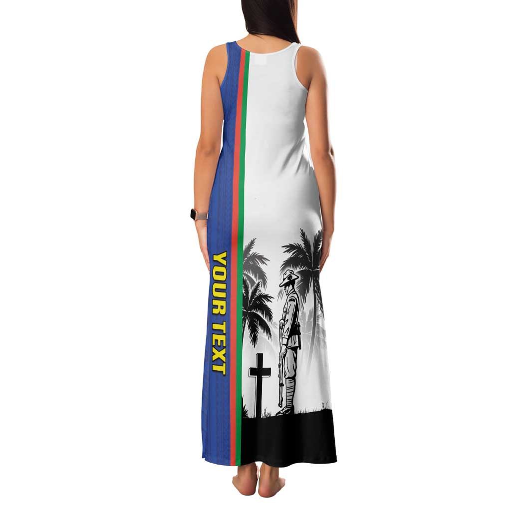 New Caledonia Armistice Day Family Matching Tank Maxi Dress and Hawaiian Shirt Lest We Forget Flag Style