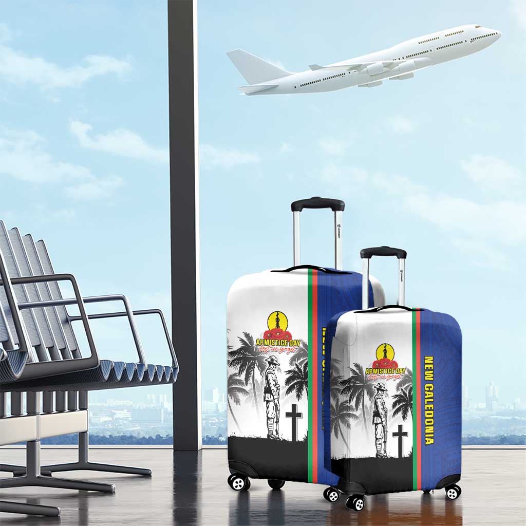 New Caledonia Armistice Day Luggage Cover Lest We Forget Flag Style