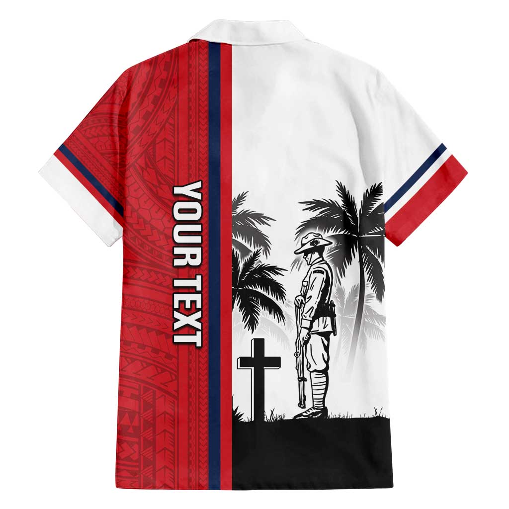 Wallis and Futuna Armistice Day Family Matching Summer Maxi Dress and Hawaiian Shirt Lest We Forget Flag Style