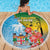 Malampa Fiji Day Beach Blanket Tribal Pattern With Tropical Flowers - Polynesian Pride