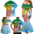 Personalised Malampa Fiji Day Family Matching Mermaid Dress and Hawaiian Shirt Tribal Pattern With Tropical Flowers - Polynesian Pride