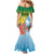 Personalised Malampa Fiji Day Family Matching Mermaid Dress and Hawaiian Shirt Tribal Pattern With Tropical Flowers - Polynesian Pride