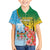 Personalised Malampa Fiji Day Family Matching Off Shoulder Short Dress and Hawaiian Shirt Tribal Pattern With Tropical Flowers - Polynesian Pride