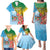Personalised Malampa Fiji Day Family Matching Puletasi and Hawaiian Shirt Tribal Pattern With Tropical Flowers - Polynesian Pride