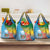 Malampa Fiji Day Grocery Bag Tribal Pattern With Tropical Flowers - Polynesian Pride