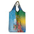 Malampa Fiji Day Grocery Bag Tribal Pattern With Tropical Flowers - Polynesian Pride