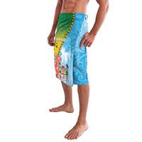 Personalised Malampa Fiji Day Lavalava Tribal Pattern With Tropical Flowers - Polynesian Pride